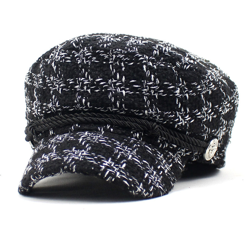LDSLYJR 2021 Cotton Women plaid duck tongue beret Simple casual Octagonal cap Autumn and winter joker painter hat 31, Black
LDSLYJR 2021 Cotton Women plaid duck tongue beret Simple casual Octagonal cap Autumn and winter joker painter hat 31, Black