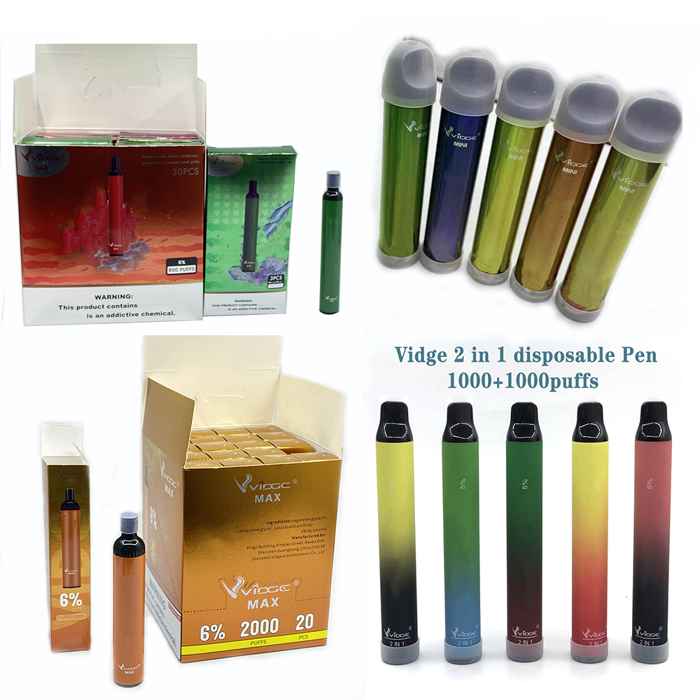 Vidge Bar Max Mini 2 in 1 Disposable Vape Electronic Cigarette 2000 Puffs Device 950mAh 3+3ml Pod 11 Colors Fast Ship
Vidge Bar Max Mini 2 in 1 Disposable Vape Electronic Cigarette 2000 Puffs Device 950mAh 3+3ml Pod 11 Colors Fast Ship