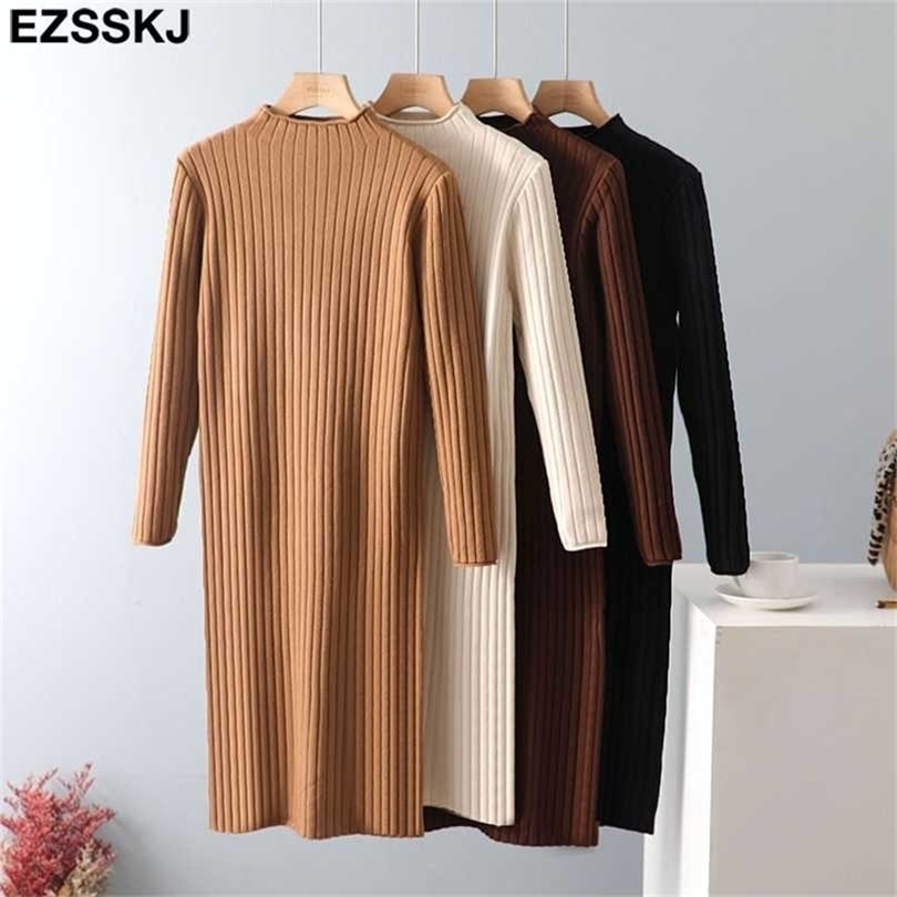 pure color thick dress warm autumn winter straight sweater women loose highneck midi female knit 211109, Caramel colour
pure color thick dress warm autumn winter straight sweater women loose highneck midi female knit 211109, Caramel colour