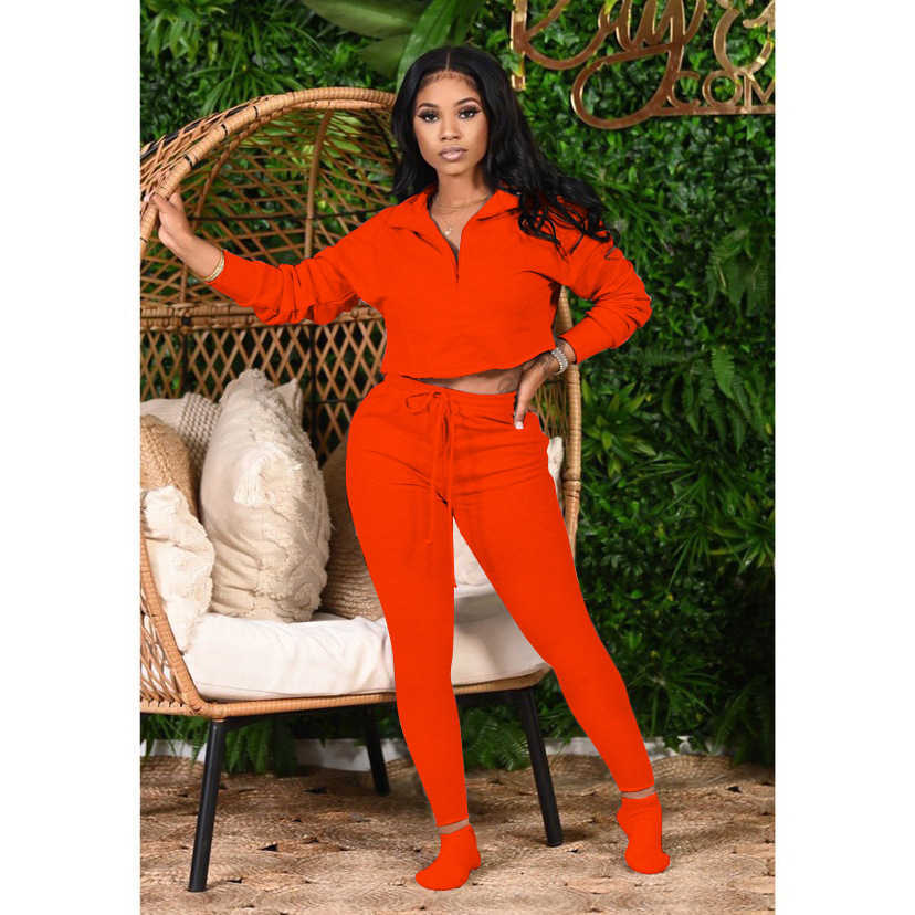 Designers Women Clothes pants 2023 two piece set with cotton sweater fabric autumn winter long sleeve