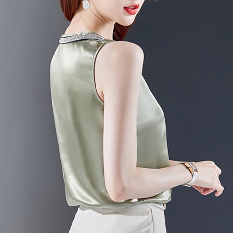 Fashion V-neck Stain Vests Blusas Mujer De Moda Sexy Sleeveless Tops Women Streetwear Casual Thin Tank Top 9561 210506