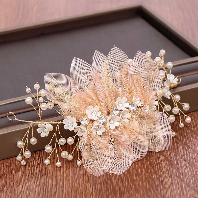 Hair Clips & Barrettes Handmade Rhinestone Pearl Flower Headband Wedding Accessories Bride Tiara Pink Band Headpiece For Bridal Jewelry, Golden;silver
Hair Clips & Barrettes Handmade Rhinestone Pearl Flower Headband Wedding Accessories Bride Tiara Pink Band Headpiece For Bridal Jewelry, Golden;silver
