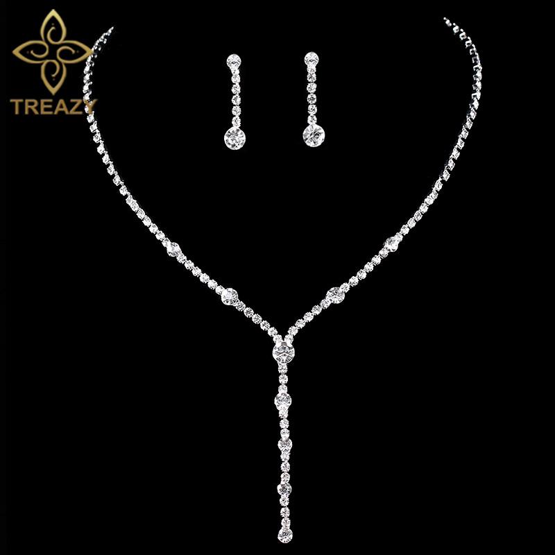 Wedding Jewelry Sets TREAZY Silver Plated Rhinestone Crystal Long Drop Necklace Earrings Set For Women Bridesmaid Bridal, Slivery;golden
Wedding Jewelry Sets TREAZY Silver Plated Rhinestone Crystal Long Drop Necklace Earrings Set For Women Bridesmaid Bridal, Slivery;golden