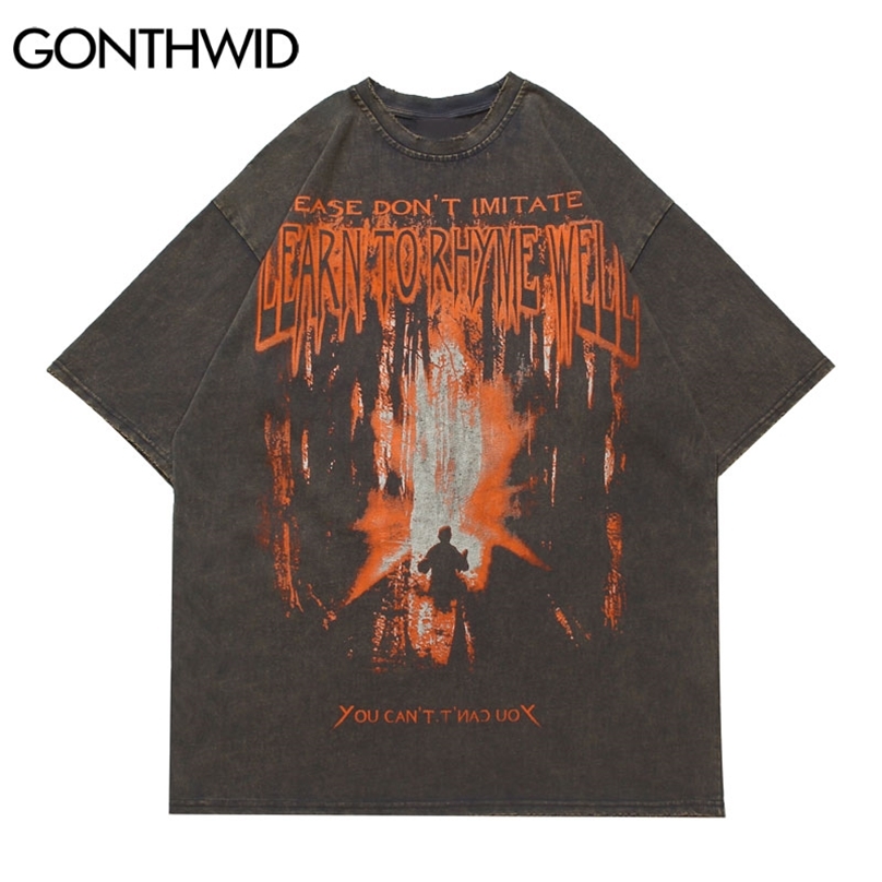 Oversized Tshirts Distressed Punk Rock Gothic Short Sleeve Tees Shirts Casual Fashion Harajuku Cotton Streetwear Tops 210602, Black
Oversized Tshirts Distressed Punk Rock Gothic Short Sleeve Tees Shirts Casual Fashion Harajuku Cotton Streetwear Tops 210602, Black