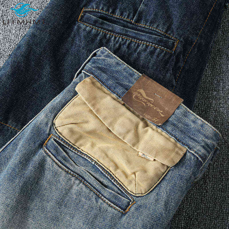 3310 West American Style Autumn Fashion Denim Pant Heavy Weight Vintage Jeans Men High Quality Washed Retro Loose Casual Trouser 211111