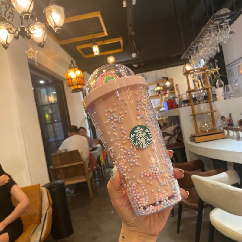 DHL 450ML Cute Rainbow Starbucks Cup Double Plastic with Straws PET Material for Kids Adult Girlfirend for Gift Products, As show
DHL 450ML Cute Rainbow Starbucks Cup Double Plastic with Straws PET Material for Kids Adult Girlfirend for Gift Products, As show