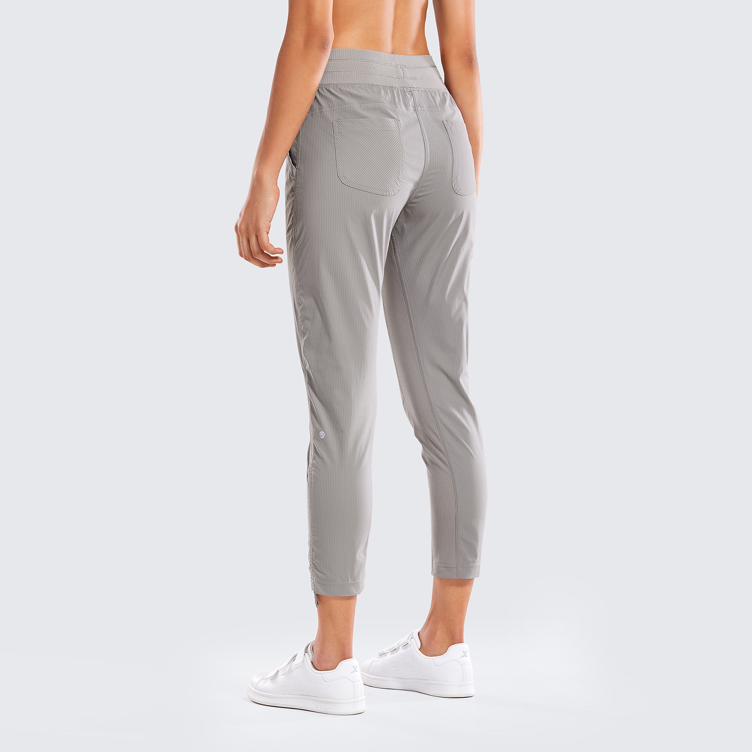 Striped Pants SYROKAN Women's Go to Studio Joggers Tapered Leg Sweatpants with Pockets -27Inches