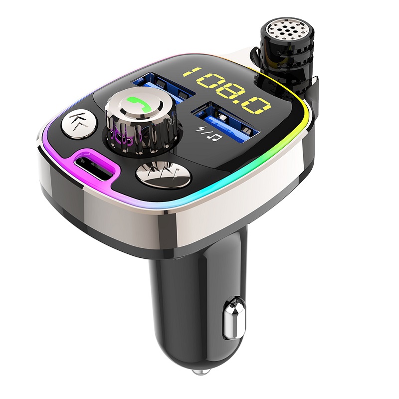 Bluetooth Car Kit Charger Wireless BT 5.0 Radio Adapter Auto FM Transmitter Hands Free Calling With PD+Double USB Port Support U Disk