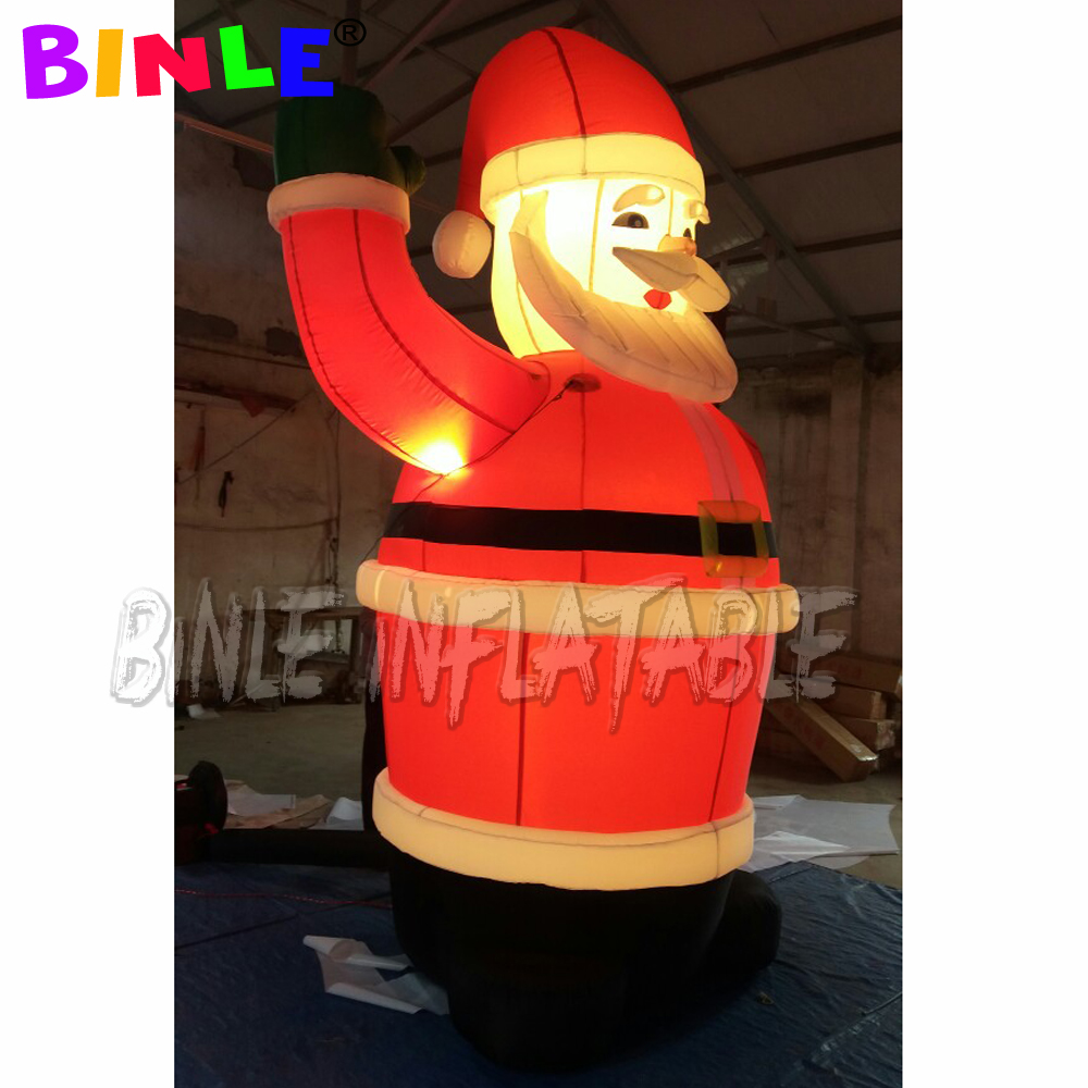 Christmas Outdoor Decoration 8mh Giant Inflatable Santa Claus,blow up Xmas Father,shopping Malls Balloon Xmass gathering Decorations