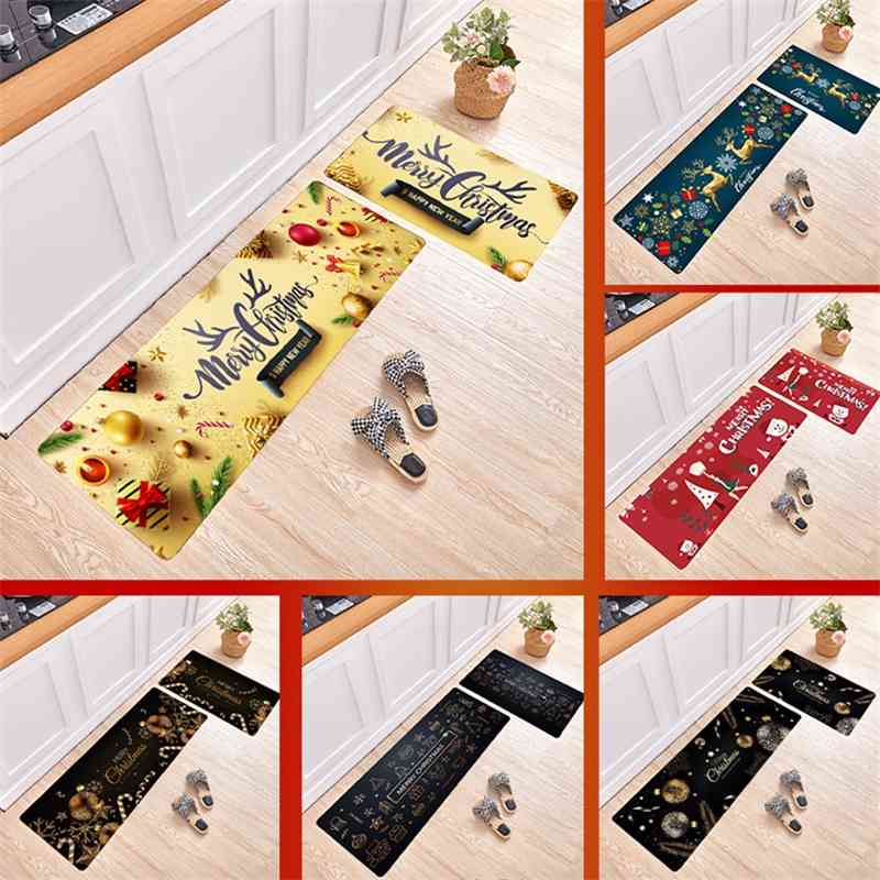 Crystal velvet kitchen splicing water absorption and oil prevention carpet Christmas cartoon non slip mat
Crystal velvet kitchen splicing water absorption and oil prevention carpet Christmas cartoon non slip mat