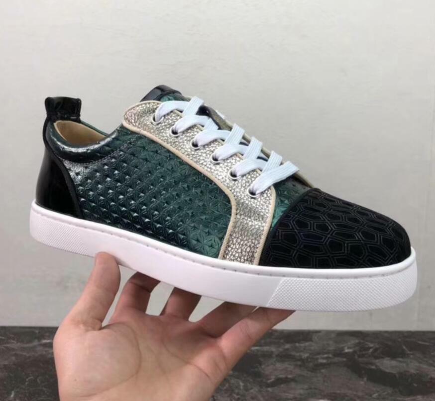 2021 Brand Designer Luxury Mens Red Bottoms Shoes Studded Low Flats Casual Sneakers For Men Wedding Party Dress Leather Size 35-47
2021 Brand Designer Luxury Mens Red Bottoms Shoes Studded Low Flats Casual Sneakers For Men Wedding Party Dress Leather Size 35-47