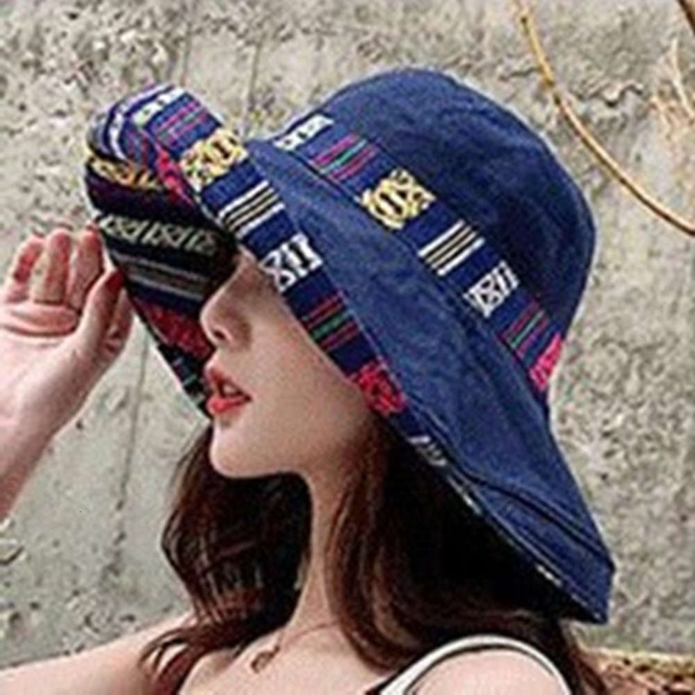 Sun hat National style fisherman's hat for sun protection in spring and summer, Blue;gray
Sun hat National style fisherman's hat for sun protection in spring and summer, Blue;gray