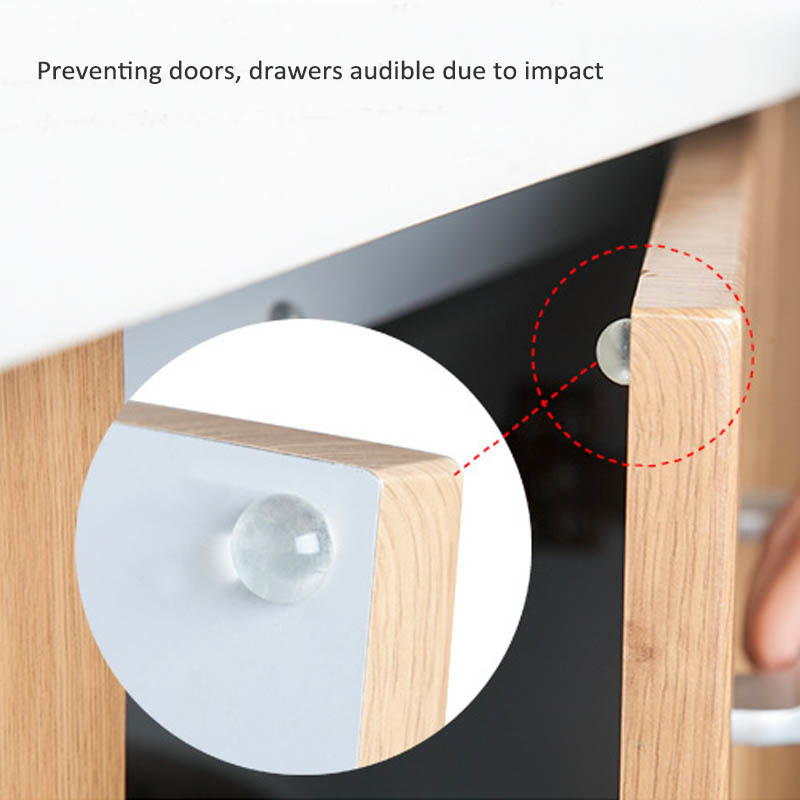 Transparent24Pcs Cabinet Door Furniture Accessories Buffer Pad Soft Cushion Shock Absorber Bumper Damper Anti Slip Self Adhesive