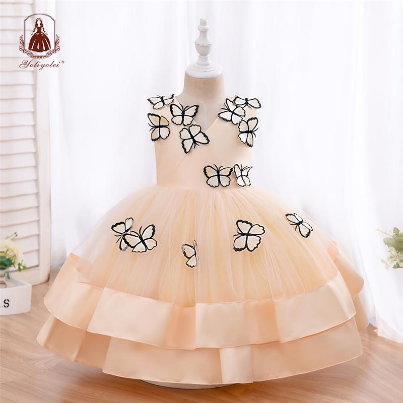 Girl's Dresses Yoliyolei 3D Embroidery Butterfly Kids Party Dress Formal Girls For Weddings Princess Costume Birthday Gown 2-10 Year, Red;yellow
Girl's Dresses Yoliyolei 3D Embroidery Butterfly Kids Party Dress Formal Girls For Weddings Princess Costume Birthday Gown 2-10 Year, Red;yellow