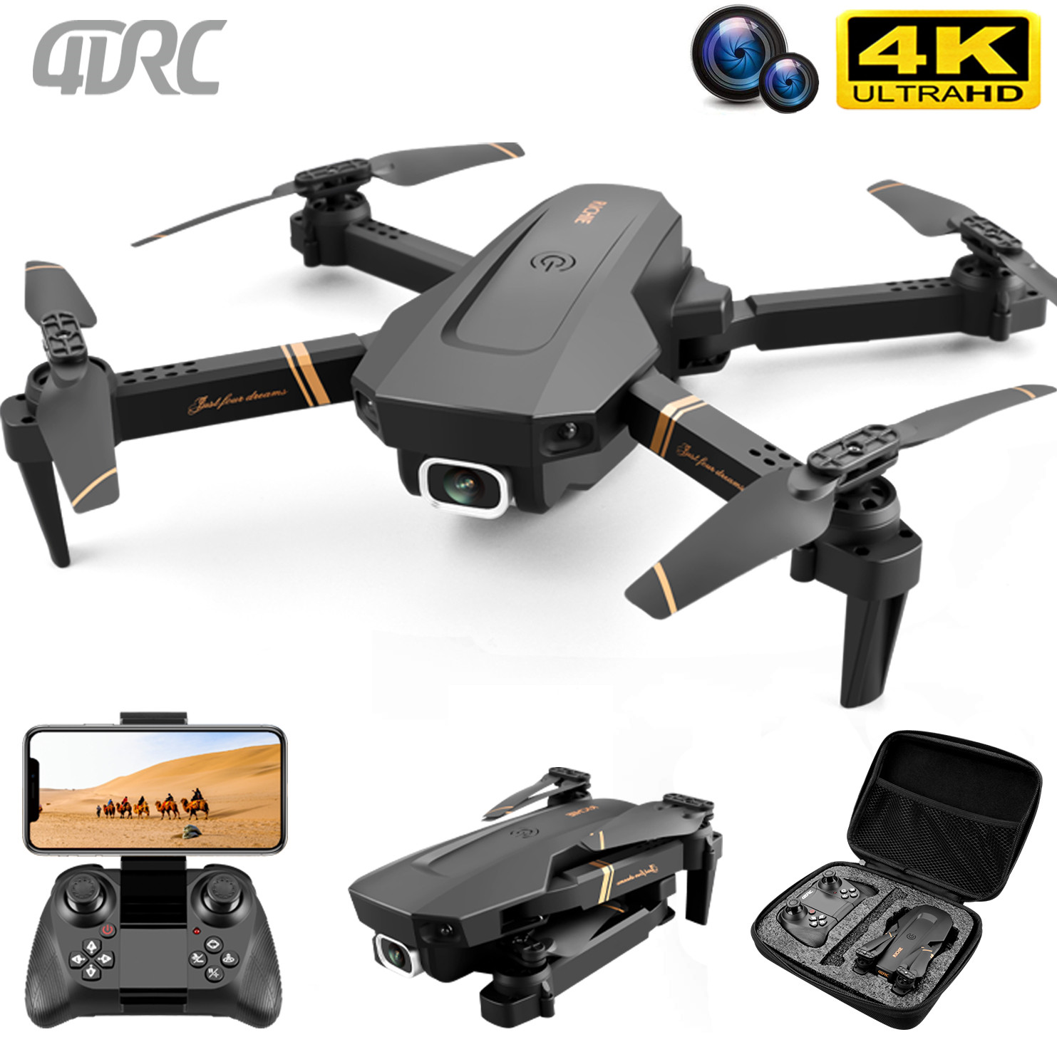 4DRC V4 RC drone 4k WIFI live video FPV 4K/1080P drones with HD 4k Wide Angle profesional Camera quadrocopter dron TOYs, No camera
4DRC V4 RC drone 4k WIFI live video FPV 4K/1080P drones with HD 4k Wide Angle profesional Camera quadrocopter dron TOYs, No camera