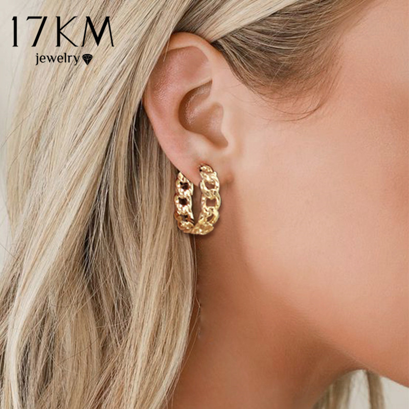 17KM Trendy Hollow Chain Hoop Earrings charm For Women Gothic Geometric Gold Earring Punk Statement Circle Brincos Jewelry
17KM Trendy Hollow Chain Hoop Earrings charm For Women Gothic Geometric Gold Earring Punk Statement Circle Brincos Jewelry