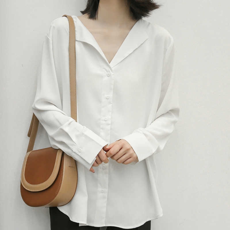 Womens Tops And Blouses V-neck Office Blouse Women Tops White Blouse Fashion Woman Blouses Long Sleeve Blouse Women C686 210602, Brown
Womens Tops And Blouses V-neck Office Blouse Women Tops White Blouse Fashion Woman Blouses Long Sleeve Blouse Women C686 210602, Brown