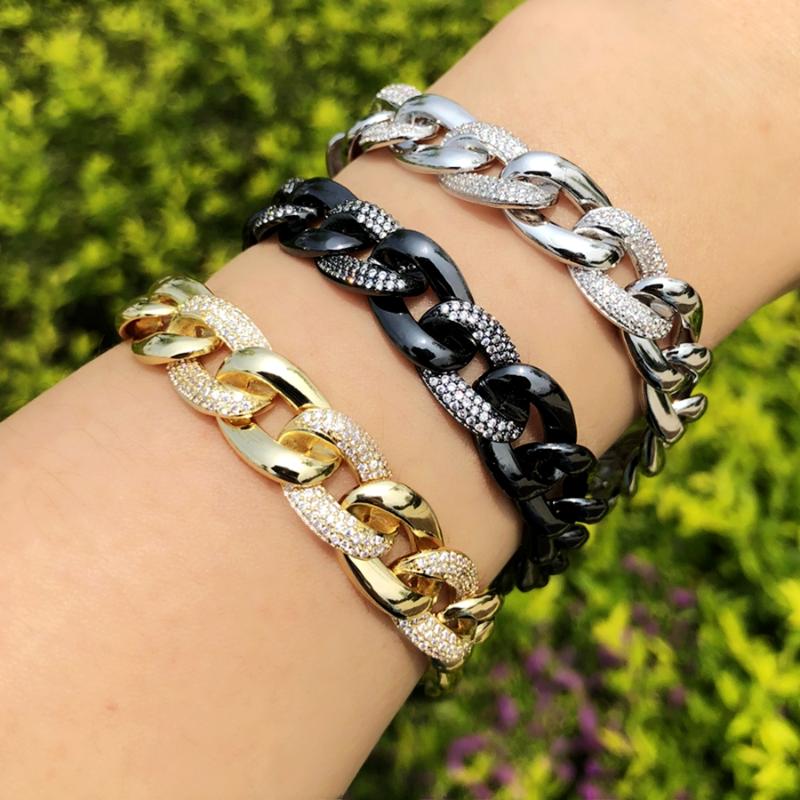 Link, Chain Luxury Gold Color Charms Link Bracelets Cubic Zirconia Fashion Punk Female Bracelet Bangles Women Party Jewelry Gifts 2021
Link, Chain Luxury Gold Color Charms Link Bracelets Cubic Zirconia Fashion Punk Female Bracelet Bangles Women Party Jewelry Gifts 2021