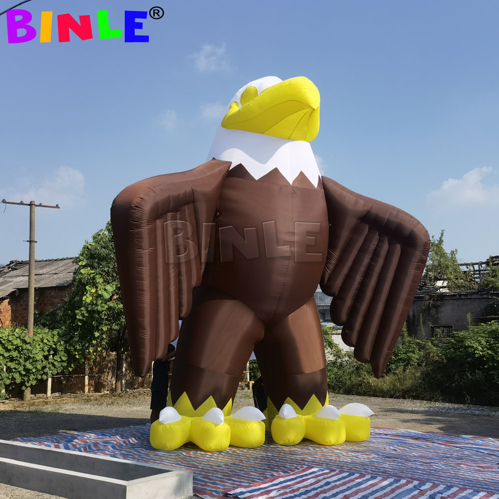 Custom 20ft giant Inflatable Eagle balloon flying Hawk mascot for Outdoor Advertising
