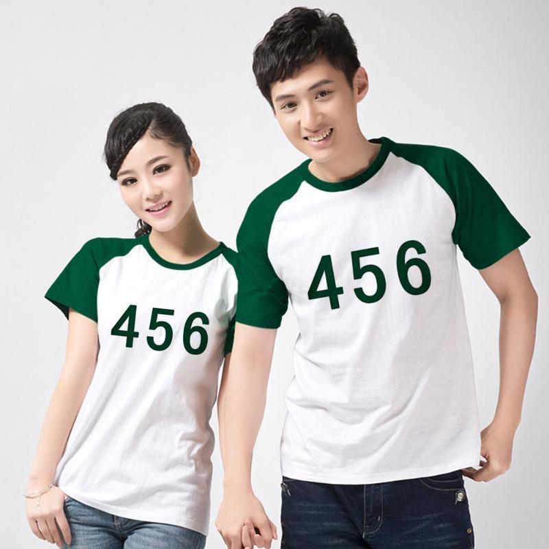 2021 squid game T-shirt Korean drama number printed loose and comfortable short-sleeved men soccer jersey, White;black
2021 squid game T-shirt Korean drama number printed loose and comfortable short-sleeved men soccer jersey, White;black