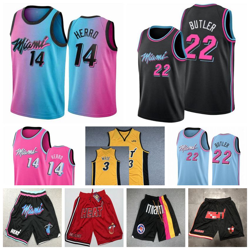 Jimmy 22 Butler Basketball Jersey Dwyane 3 Wade 13 Adebayo 14 Tyler Herro Jerseys 2021 Men Edition City Shorts Black Pink, As photo
Jimmy 22 Butler Basketball Jersey Dwyane 3 Wade 13 Adebayo 14 Tyler Herro Jerseys 2021 Men Edition City Shorts Black Pink, As photo