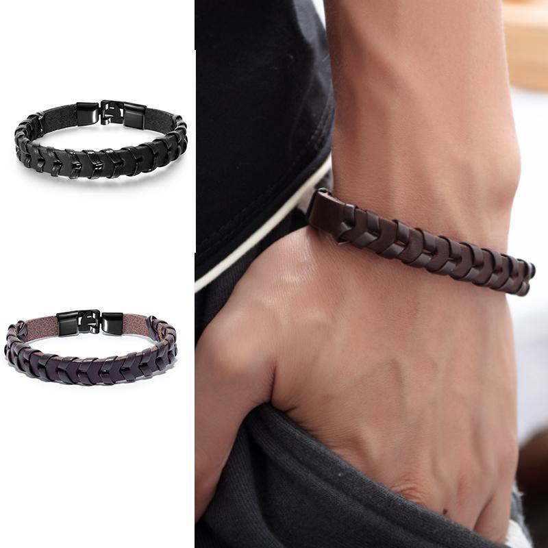 Bangle 2021 Trendy Handmade Leather Bracelets Men Vintage Black Brown PU Braided Rope Male Punk Rock Hip Jewelry Gift
Bangle 2021 Trendy Handmade Leather Bracelets Men Vintage Black Brown PU Braided Rope Male Punk Rock Hip Jewelry Gift