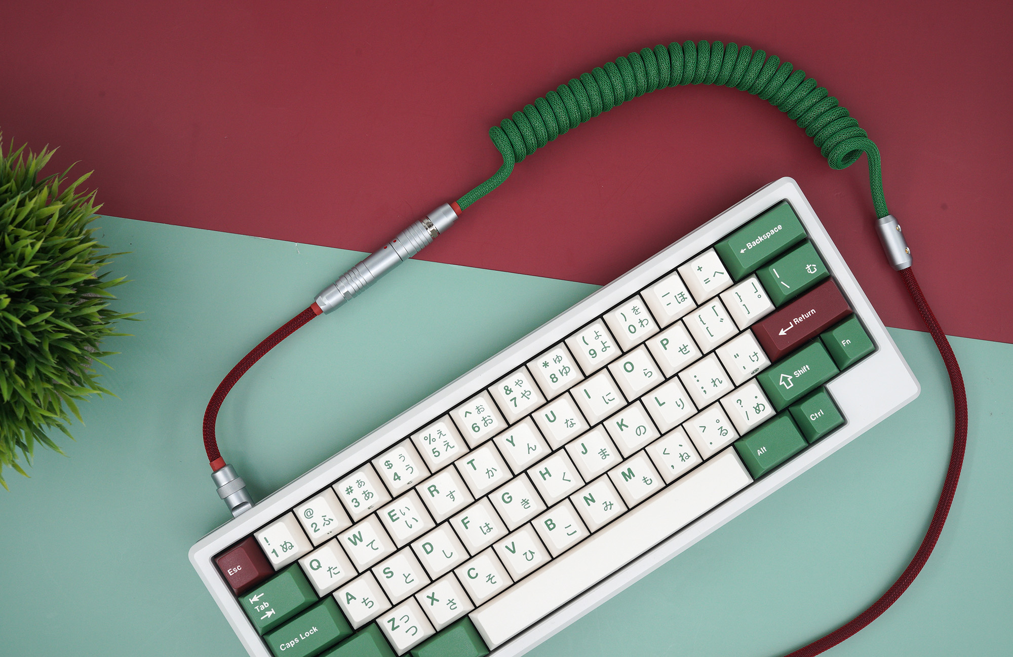 GeekCable Handmade Customized Mechanical Keyboard Data Cable For GMK Theme SP Keycap Line New Camping Colorway