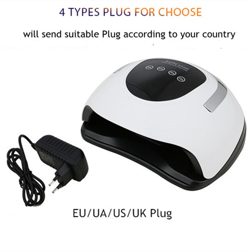 Nail Dryers 220W High Power SUN X9 MAX UV LED Lamp Manicure Gel Polish Curing Apparatus Potherapy Quick Dry Dryer