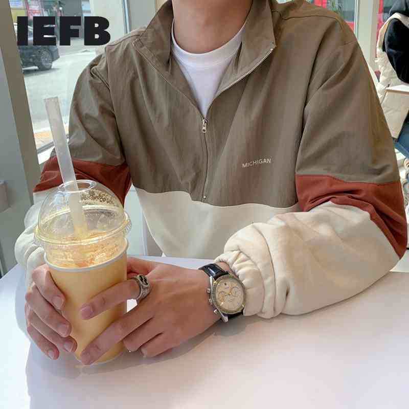 IEFB Half High Collar Zipper Pullover Color Block Patchwork Jackets For Men Spring Fashion Loose Causal Coat 9Y5921 210524, Color panel
IEFB Half High Collar Zipper Pullover Color Block Patchwork Jackets For Men Spring Fashion Loose Causal Coat 9Y5921 210524, Color panel