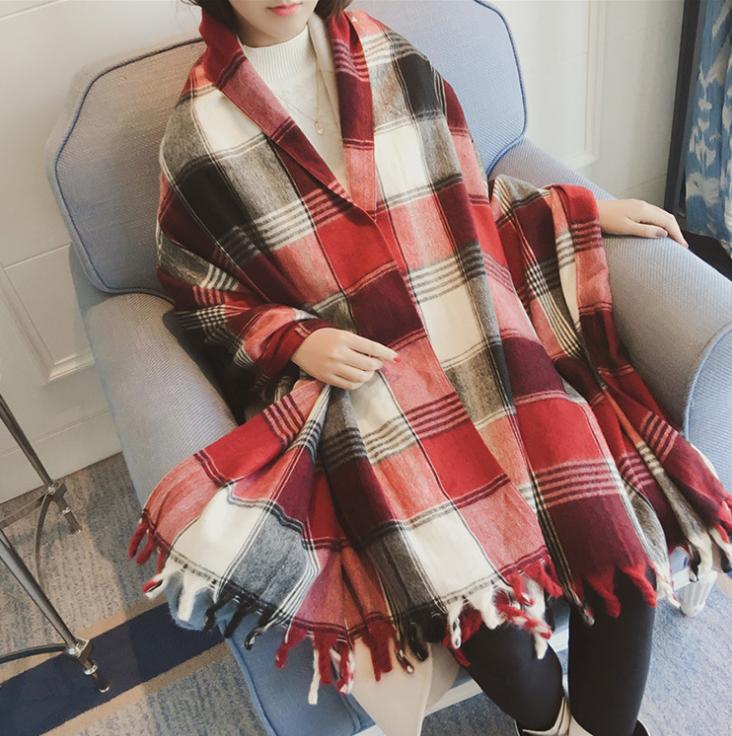 Scarves Chanycore Stripes Tassels Winter Scarf Cashmere Pashmina Women Scarfs Warm Thick Dual Use Shawl Hijab Poncho For Ladies, Blue;gray
Scarves Chanycore Stripes Tassels Winter Scarf Cashmere Pashmina Women Scarfs Warm Thick Dual Use Shawl Hijab Poncho For Ladies, Blue;gray