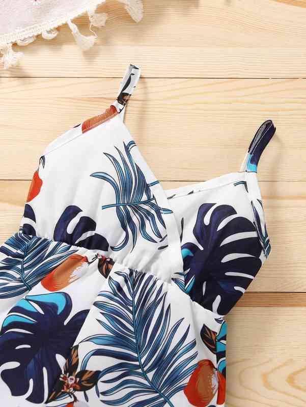 Baby Girl Tropical Print Cami Romper SHE