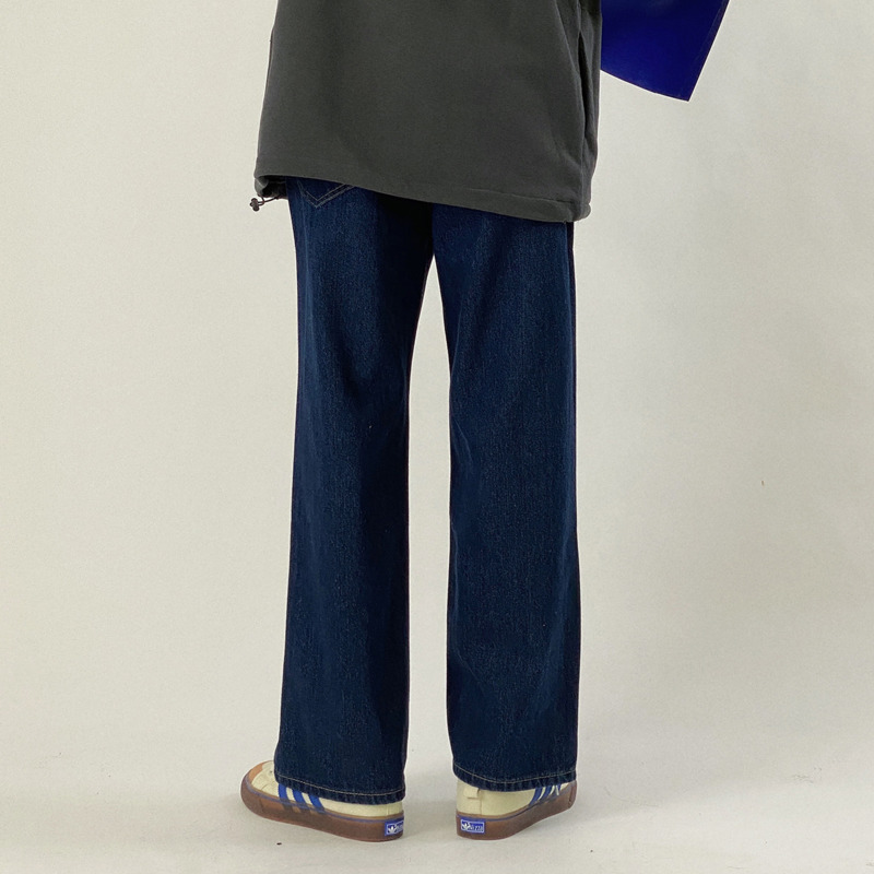 IEFB Korea Vintage Denim Pants High Waisted Slim Fashion BF Loose Straight Jeans Men's Loose Wide Leg Streetwear Trousers 9Y5213 210524