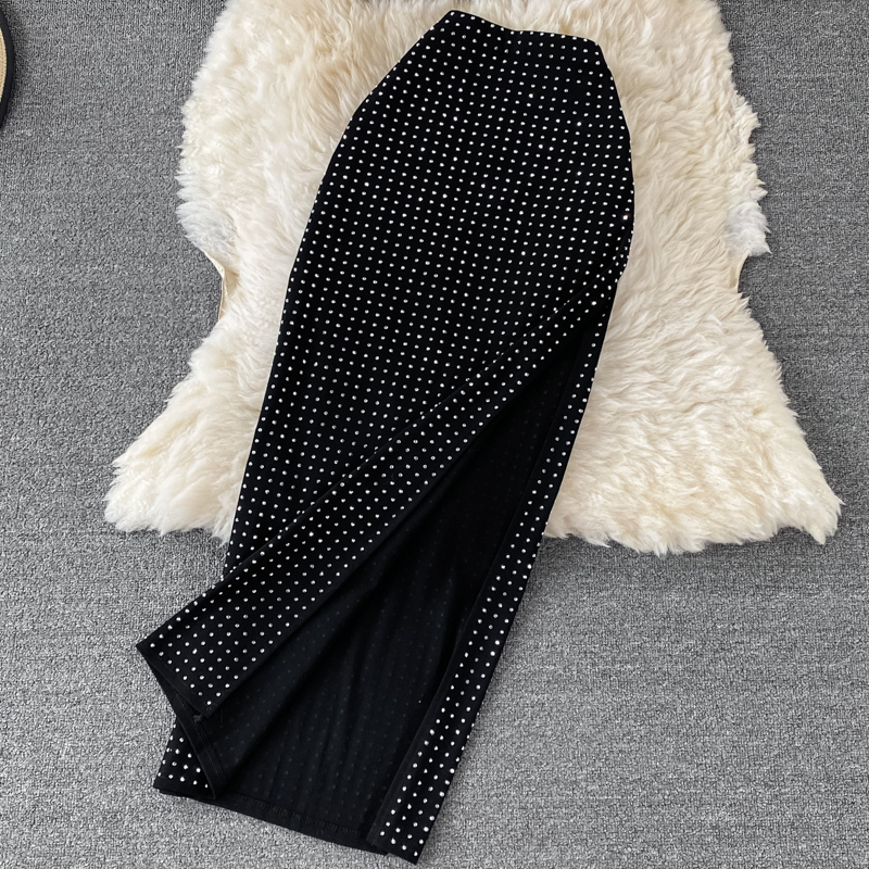 Woman Sexy Club Party Two Piece Sets Clothing Summer Diamond Stand-up Collar Crop Tops High Waist Wrap Skirt Outfits Woman Suits 220217
