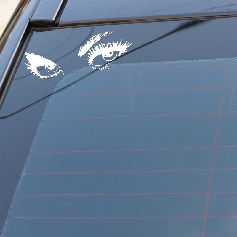 15.3*7.9CM Sexy Beautiful Eyes Car Sticker Gorgeous Lady Eye Decals For Auto Racing Computer Window Door Side Truck Office Home Gift Decoration Decal 