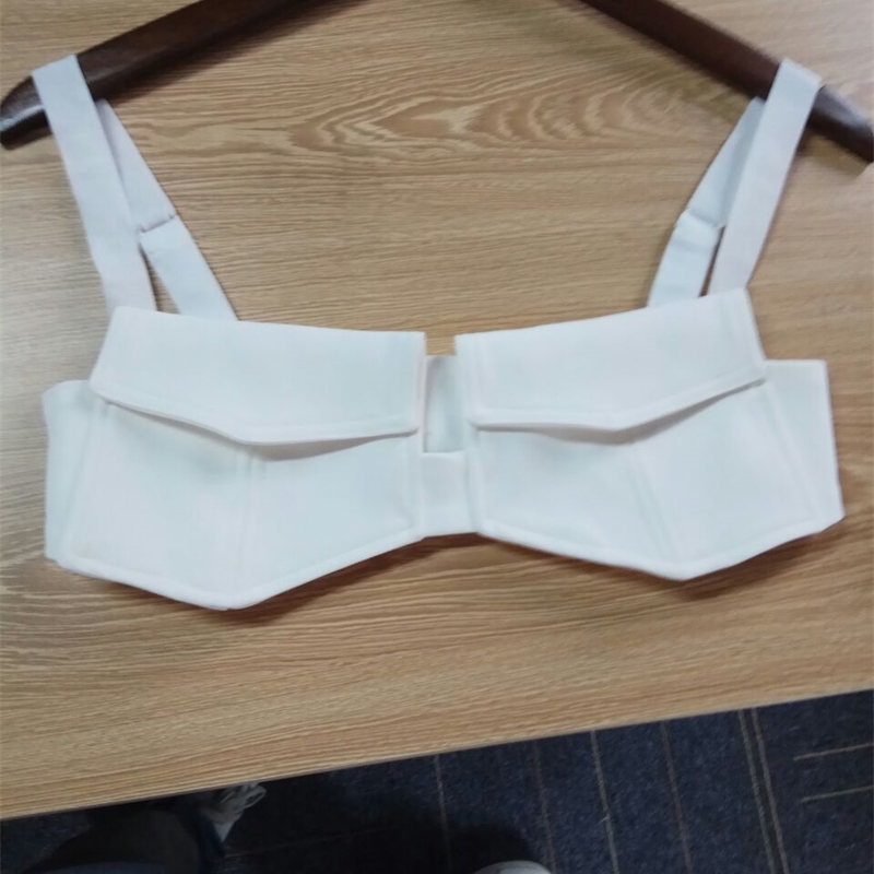 DEAT spring and summer fashiopn straps turn-down outfits bra female Camis casual top WM2100L 210428