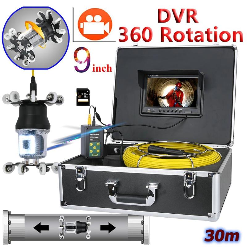 Fish Finder 9'' DVR Recorder Pipe Inspection Video Camera Drain Sewer Pipeline Industrial Endoscope Support IP68 38 LEDs 360 Degree Rotating
Fish Finder 9'' DVR Recorder Pipe Inspection Video Camera Drain Sewer Pipeline Industrial Endoscope Support IP68 38 LEDs 360 Degree Rotating