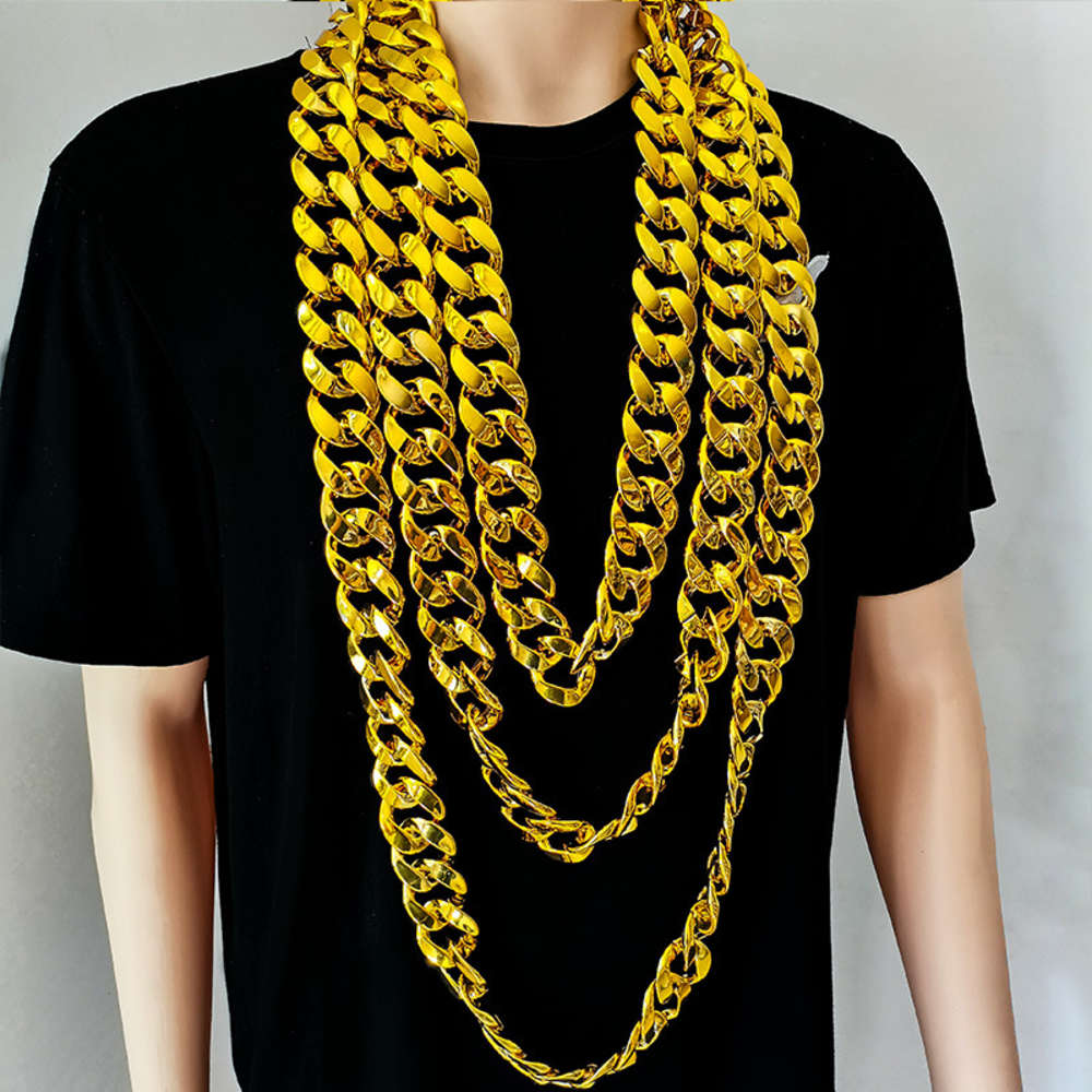 Link Hip hop CCB plastic imitation necklace exaggerates big gold chain to force personalized performance props, Silver
Link Hip hop CCB plastic imitation necklace exaggerates big gold chain to force personalized performance props, Silver