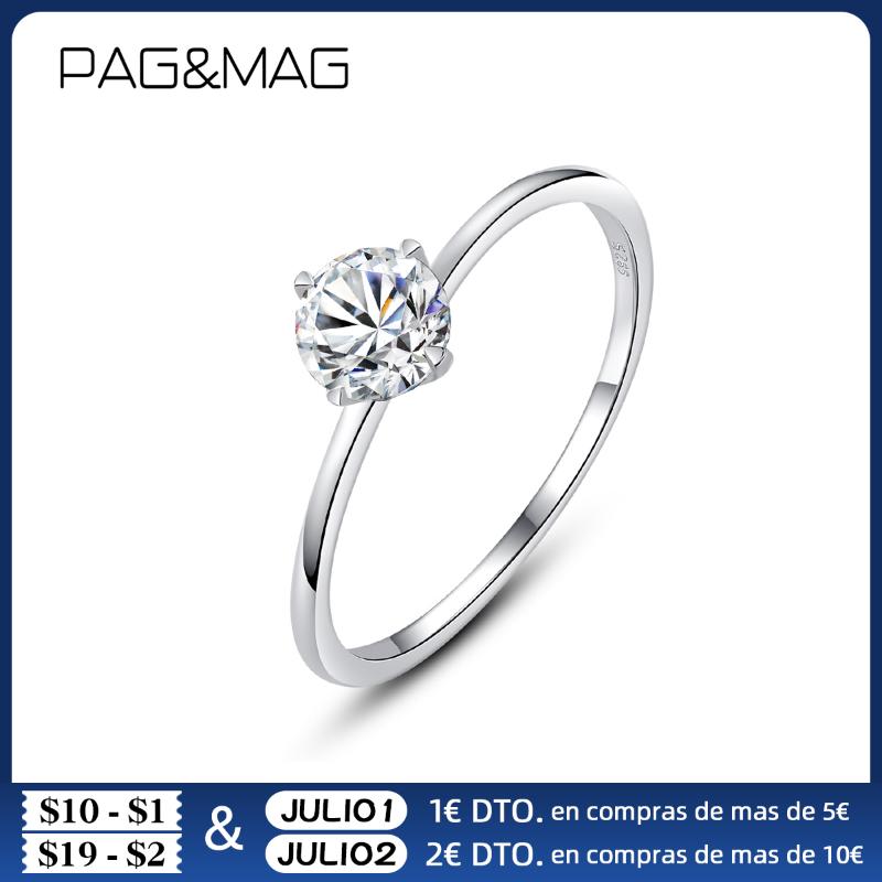 Cluster Rings PAG&MAG 0.5ct 5.6mm EF Round 18K White Gold Plated 925 Silver Moissanite Ring For Women Diamond Wedding Band Anniversary Gift
Cluster Rings PAG&MAG 0.5ct 5.6mm EF Round 18K White Gold Plated 925 Silver Moissanite Ring For Women Diamond Wedding Band Anniversary Gift