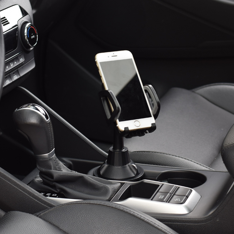 360 Degree Car Cup Holder Mobile Phone Mount Adjustable Angle Height Stand for IPhone Samsung Cellphone
