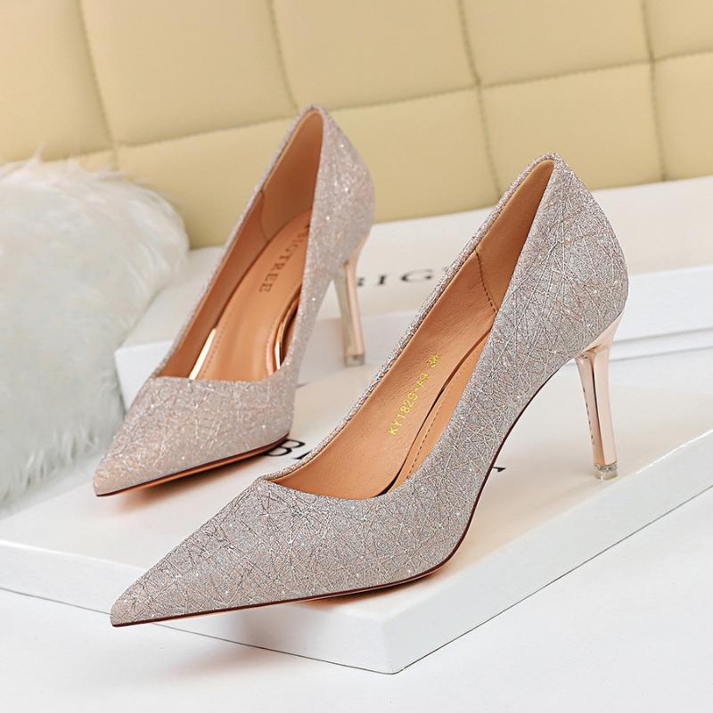 Banquet Women's Shoes Metal Heel High Heels Shallow Mouth Pointed Sexy Nightclub Thin Single Dress, Pink 7.5cm
Banquet Women's Shoes Metal Heel High Heels Shallow Mouth Pointed Sexy Nightclub Thin Single Dress, Pink 7.5cm
