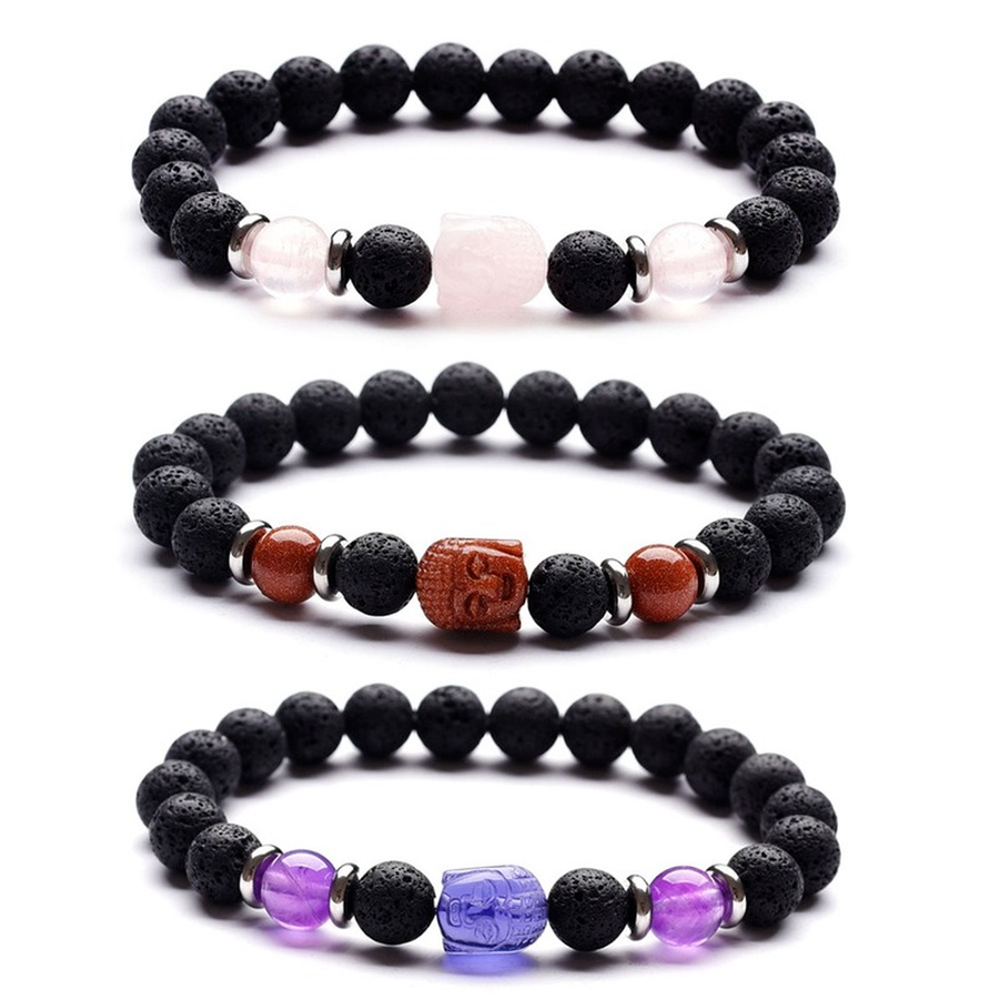 Buddhism Yoga Chakra Natural Stone Buddha Beads Strand Bracelet Tiger Eye Amethyst Crystal Lava Rock Oil Diffuser Bracelets Women Men Fashio, Black
Buddhism Yoga Chakra Natural Stone Buddha Beads Strand Bracelet Tiger Eye Amethyst Crystal Lava Rock Oil Diffuser Bracelets Women Men Fashio, Black