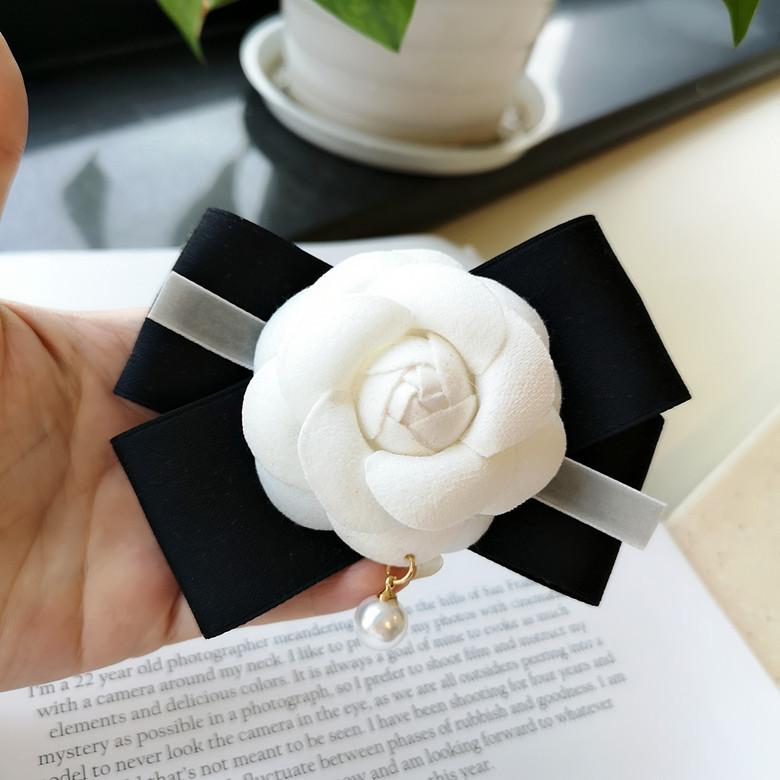 Pins, Brooches Korean Version Of High-end Pearl Bow Ribbon Camellia Flower Brooch Fashion Women's Jewelry Gifts