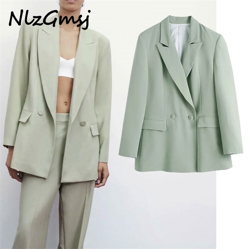 Blazer Woman Green Double Breasted Women Spring Jackets Office Casual Long Sleeve Female Suit 03 210628, As picture
Blazer Woman Green Double Breasted Women Spring Jackets Office Casual Long Sleeve Female Suit 03 210628, As picture