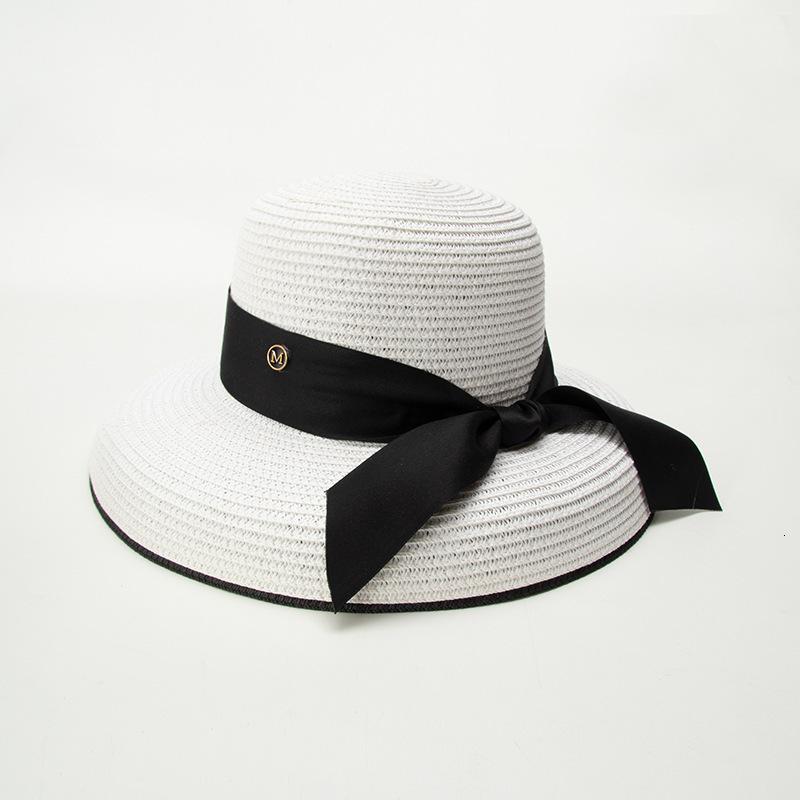 bucket hat bowknot fisherman's straw for Xia Xiao