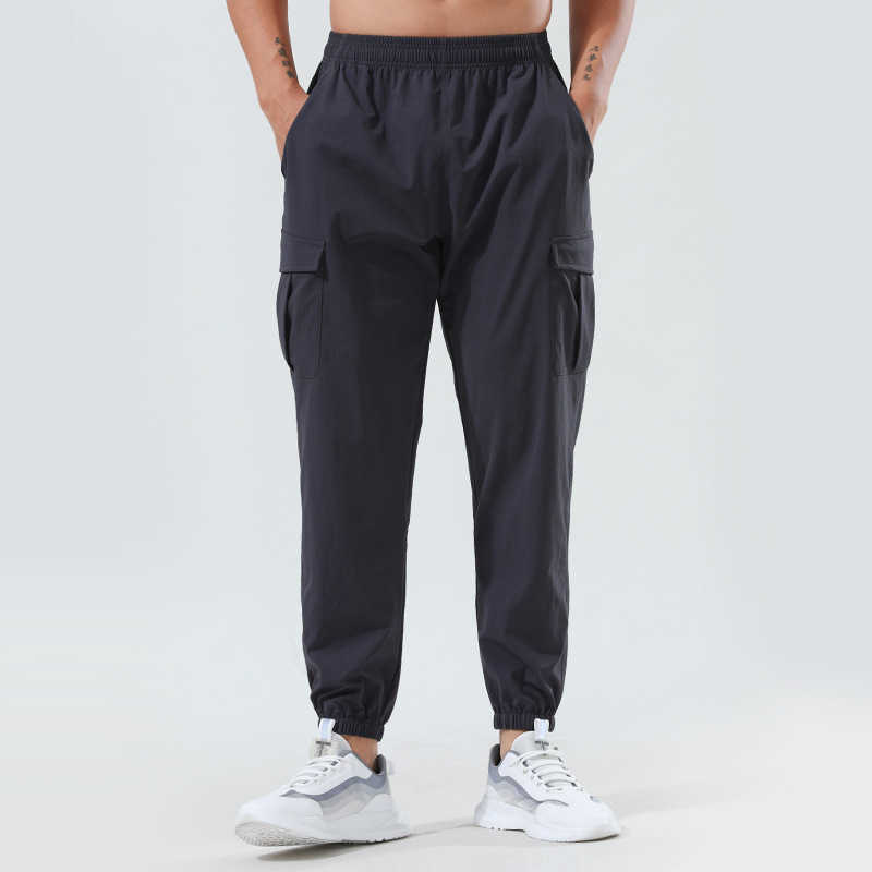 Leisure Sports Pants Men's Yoga Outfits Outdoor Quick Drying Leggings Loose Woven Foot Binding Fitness Overalls Mountaineering Gym Clothes Workou