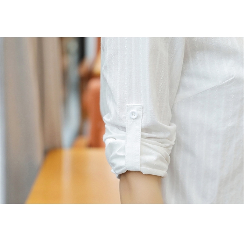 Summer Fashion Embroidery Office Lady Shirt Women Blouse Long Sleeve Clothing Plus Size Tops Blusas D839 30 210506