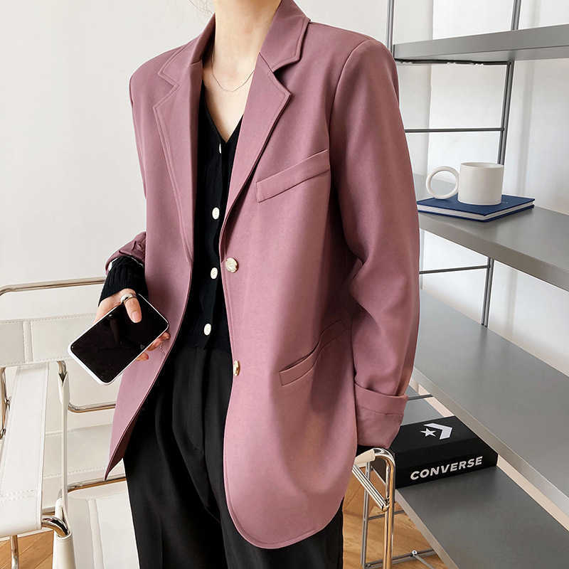 Autumn Women Blazer Jacket Casual Black Work Suit Coat Office Lady Fashion Pockets Long Sleeve Oversize Blazers Female 210607, Purple
Autumn Women Blazer Jacket Casual Black Work Suit Coat Office Lady Fashion Pockets Long Sleeve Oversize Blazers Female 210607, Purple