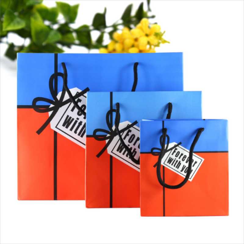 Gift Wrap Fashion English Alphabet Bag Birthday Party Merchandise Paper Handbag