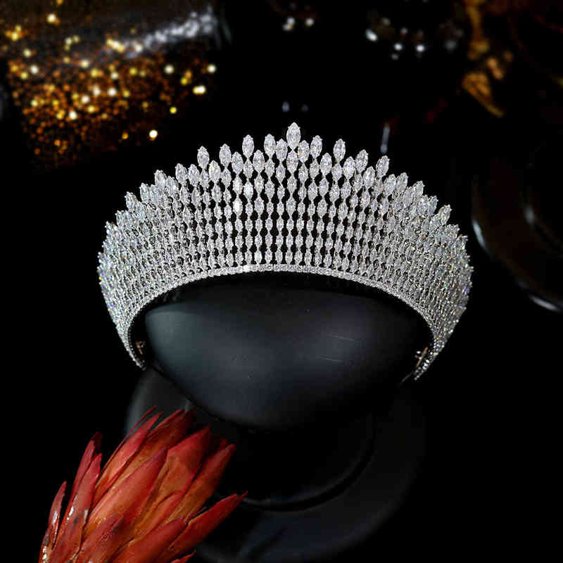 Shiny Princess Crown ASNORA Retro European Bridal Headdress Crystal Queen Crown Selection Hair Band Bridal Hair Accessories 211214
