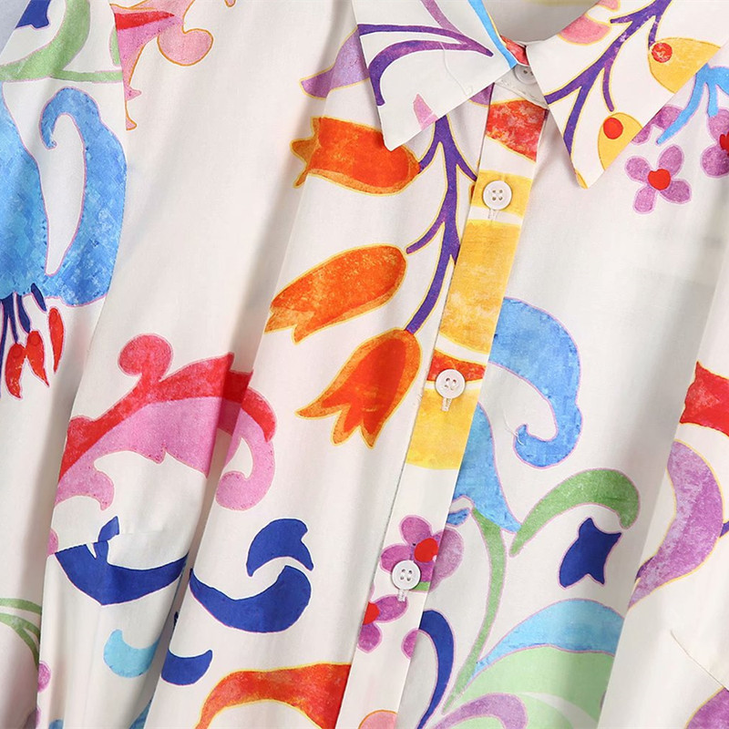 Sweet Women Turn-down Collar Bow Lace Dress Spring-autumn Fashion Ladies Chinese Style Female Printed 210515